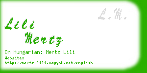 lili mertz business card